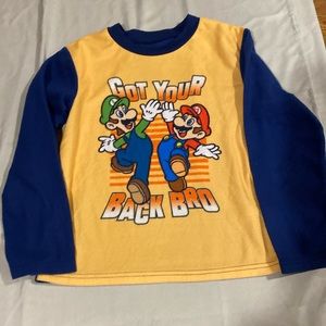 Mario, plush boy pajama shirt